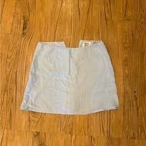 Princess Polly Light Blue mini Linen Skirt size 2
